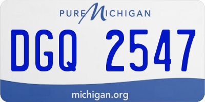 MI license plate DGQ2547