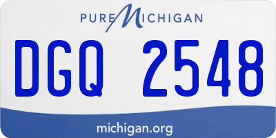 MI license plate DGQ2548