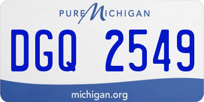 MI license plate DGQ2549