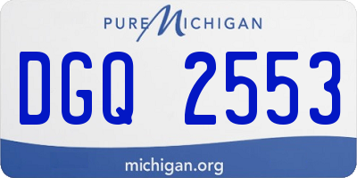 MI license plate DGQ2553
