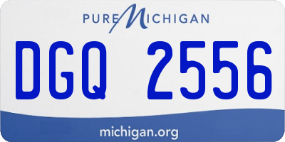 MI license plate DGQ2556