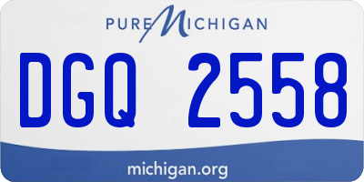 MI license plate DGQ2558