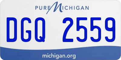 MI license plate DGQ2559