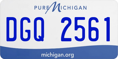 MI license plate DGQ2561