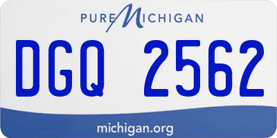 MI license plate DGQ2562