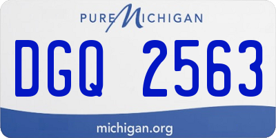 MI license plate DGQ2563