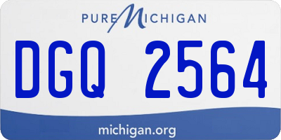 MI license plate DGQ2564