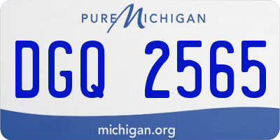 MI license plate DGQ2565