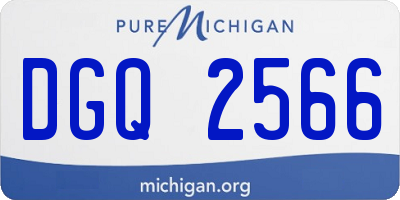 MI license plate DGQ2566