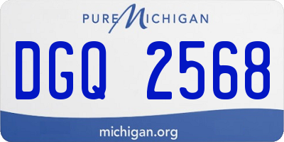 MI license plate DGQ2568