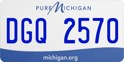 MI license plate DGQ2570