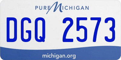 MI license plate DGQ2573