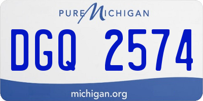 MI license plate DGQ2574