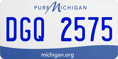 MI license plate DGQ2575