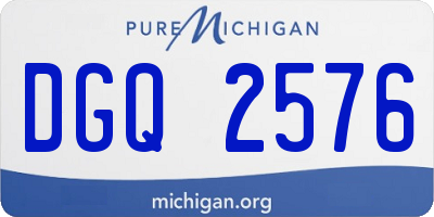 MI license plate DGQ2576