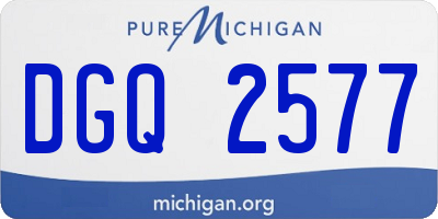 MI license plate DGQ2577