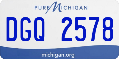 MI license plate DGQ2578