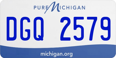 MI license plate DGQ2579