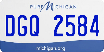MI license plate DGQ2584