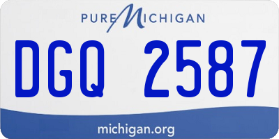 MI license plate DGQ2587