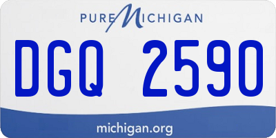 MI license plate DGQ2590