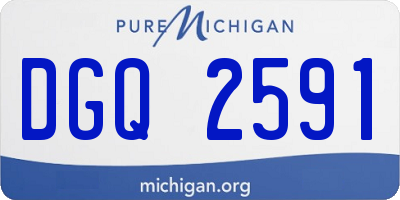 MI license plate DGQ2591