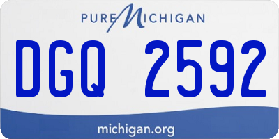 MI license plate DGQ2592