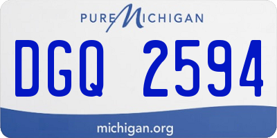 MI license plate DGQ2594