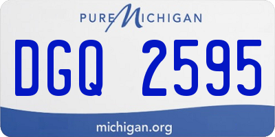 MI license plate DGQ2595
