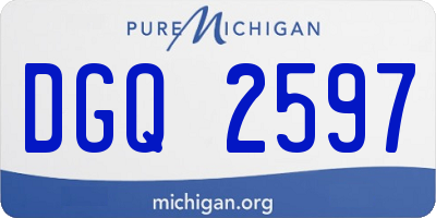MI license plate DGQ2597
