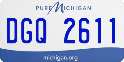 MI license plate DGQ2611
