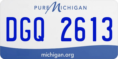 MI license plate DGQ2613