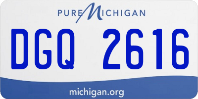 MI license plate DGQ2616
