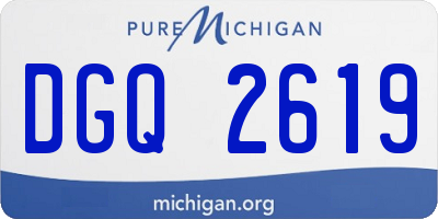 MI license plate DGQ2619