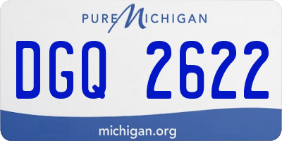 MI license plate DGQ2622