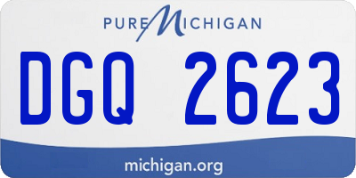 MI license plate DGQ2623