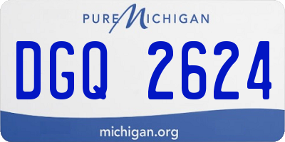 MI license plate DGQ2624