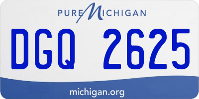 MI license plate DGQ2625