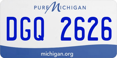 MI license plate DGQ2626