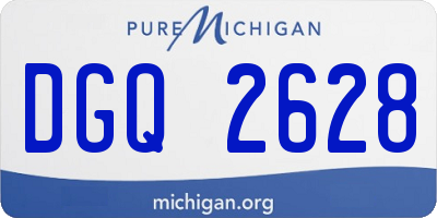 MI license plate DGQ2628