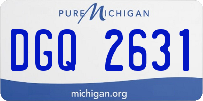 MI license plate DGQ2631