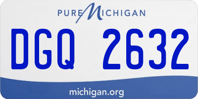 MI license plate DGQ2632