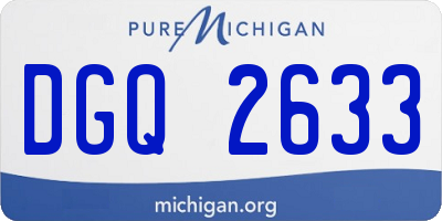 MI license plate DGQ2633