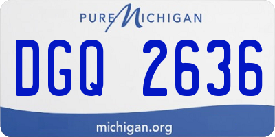 MI license plate DGQ2636