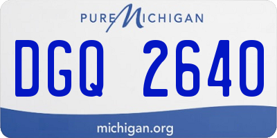 MI license plate DGQ2640