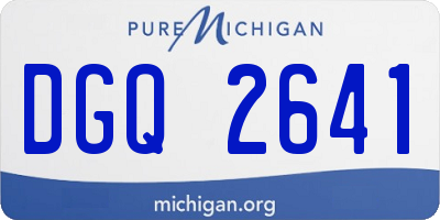 MI license plate DGQ2641