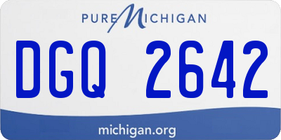 MI license plate DGQ2642