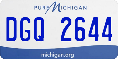 MI license plate DGQ2644