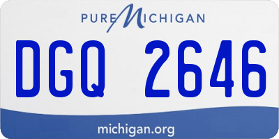 MI license plate DGQ2646