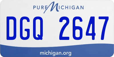 MI license plate DGQ2647